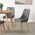 thumbnail image 2 of Baroque Bonanza Modern, Contemporary Velvet Upholstered Dining Chair with Sturdy Metal Legs, Set of 2, 19.5" W x 21.5" D x 33.5" H, 2 of 6