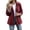 Wine, variant on uublik Womens Trench Coat Pink Long Sleeve Elegant Classic Overcoat Fall Winter Clothing