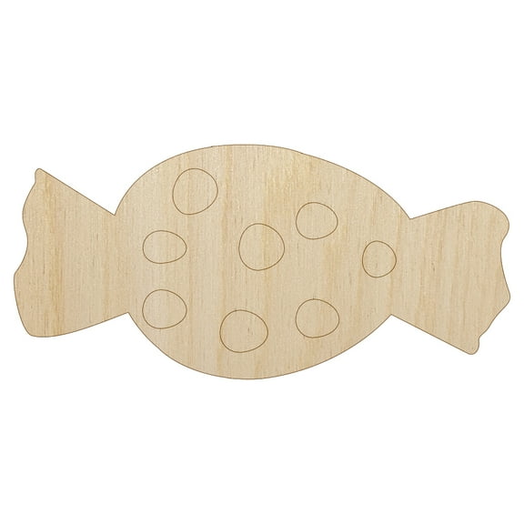 Polka Dot Candy Wood Shape Unfinished Piece Cutout Craft DIY Projects - 4.70 Inch Size - 1/8 Inch Thick