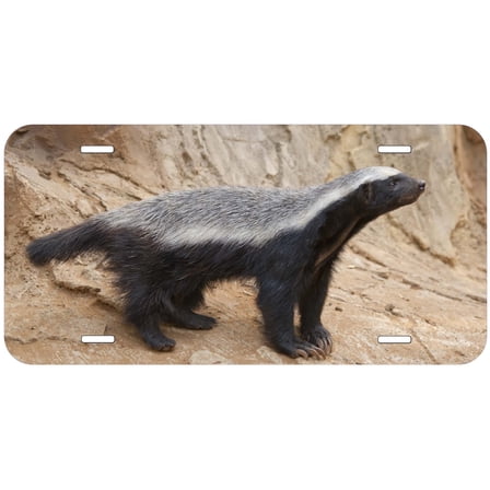 Honey Badger Novelty Car Auto License Plate
