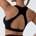 thumbnail image 7 of Cute Bra Women Lightly Lined Bra Feature V-Neck Sport Bra Style W-1118 Black L, 7 of 7