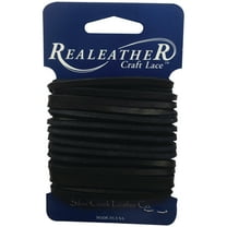 Realeather Latigo Leather Lace, Black, 1/8" x 4 yds.