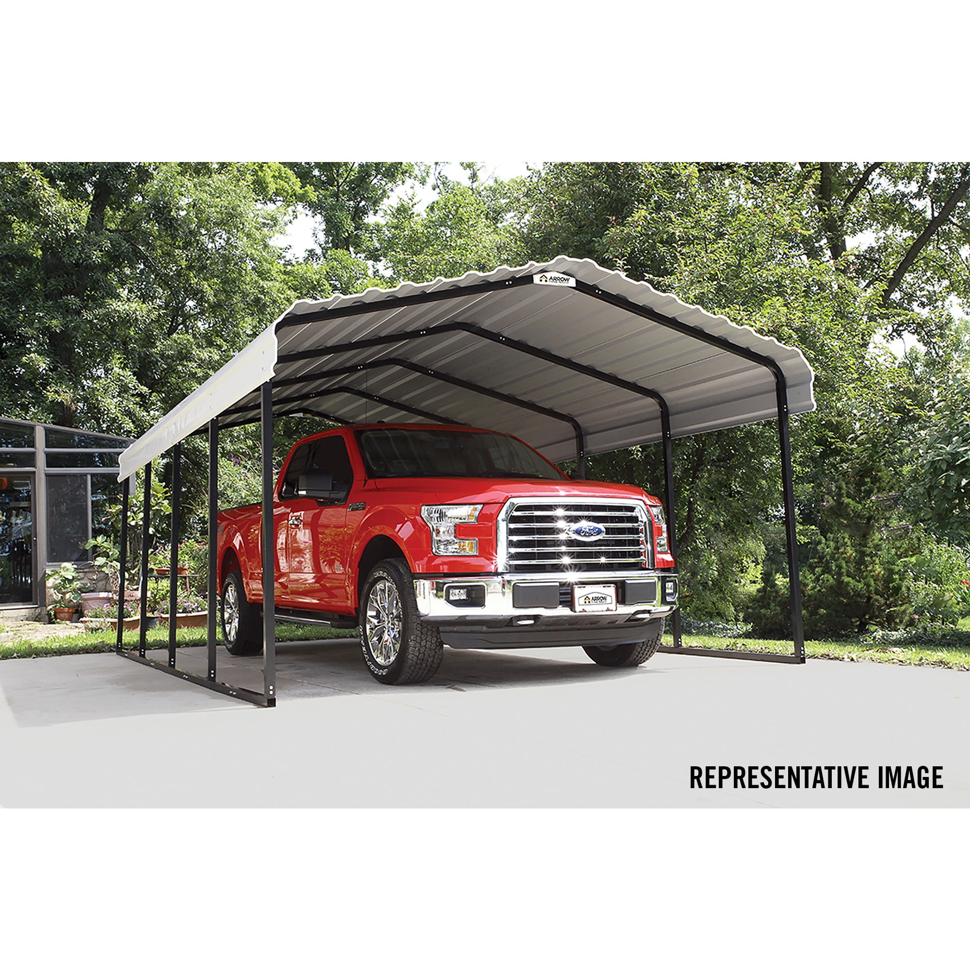 Arrow 12 x 29 x 7 ft Eggshell Carport