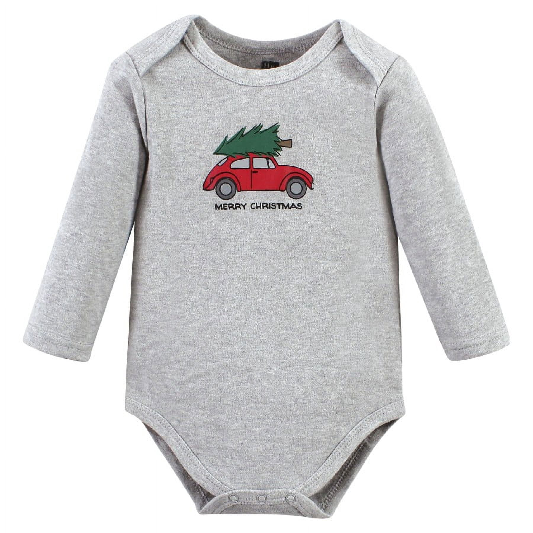 Hudson Baby Cotton Long-Sleeve Bodysuits, 3- Pack, Newborn- 24 Months