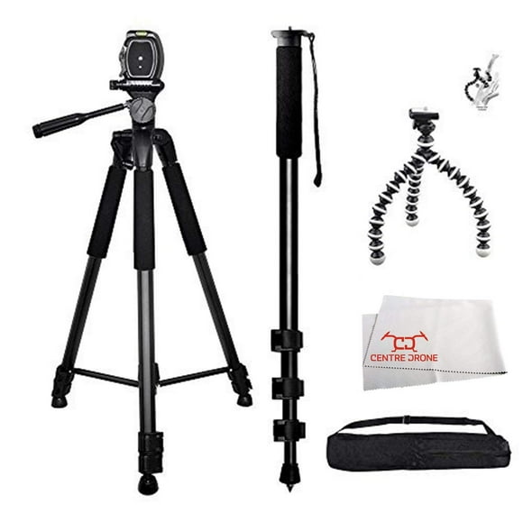 3 Piece Best Value Tripod Package For The Canon EOS Rebel XS, XSi, T1i, T2i, T3, t5, T3i, T4i, T5i, SL1, 60D, 70D, 7D, 6D, 5D Mark II and 5D Mark III Digital SLR Cameras