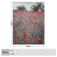 thumbnail image 4 of Orinice Red Flowers Warm Lightweight Blanket Soft Fleece Throw Blanket for All Seasons - Living Room Sofa Decor Cow Gifts Blanket, Super Soft & Breathable, Multiple Sizes Available 40x50in, 4 of 6