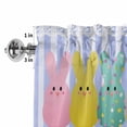 thumbnail image 2 of Valances for Windows Easter Colorful Rabbit Rod Pocket Short Curtain for Bathroom Living Room Bedroom Cartoon Bunny Purple Stripe 1 Panel 42x12in, 2 of 9