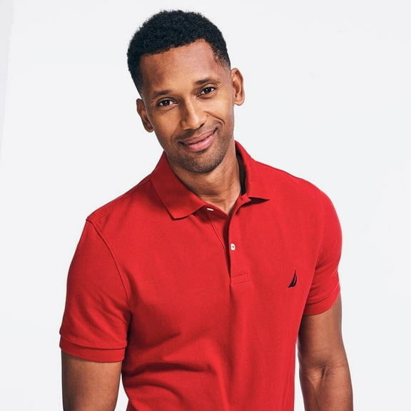 Nautica Men's Classic Fit Deck Polo, Nautica Red Medium
