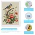 thumbnail image 3 of Diamond Art Kits for Adults, Bird On Branch With Flowers 5D Diamond Painting Kits for Adults Beginners, DIY Full Drill Diamond Painting, Gem Art and Crafts 12x16, 3 of 7