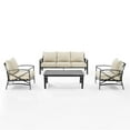 thumbnail image 4 of Crosley Furniture Kaplan 4 Piece Metal Outdoor Sofa Set in Oatmeal, 4 of 13