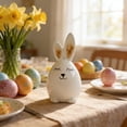 thumbnail image 6 of Easter Home Decor Ceramic Bunny Rabbit Figurine Porcelain Statue for Spring Tabletop Shelf Mantel Centerpiece Decoration, 6 of 7