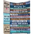 thumbnail image 1 of LHSHID Personalized Blanket to my amazing son from mom & dad Believe in yourself and remember to be awesome Blankets for Family Birthday Christmas Decoration Gift for son, 1 of 4