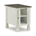 thumbnail image 3 of Tex 24 Inch Chairside End Table Gray Plank Surface USB Charger White - Saltoro Sherpi, 3 of 5
