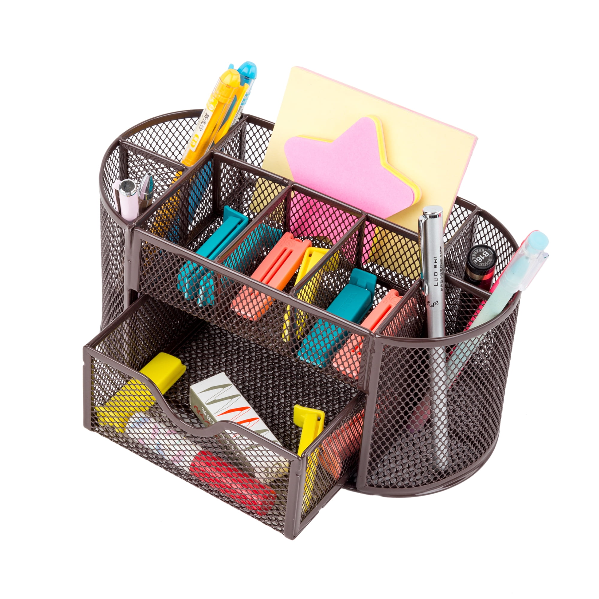 Pro Space Desktop Organizer Mesh Office Pencil Holder Desk Accessories Organizer, 9 Compartments