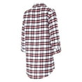 thumbnail image 3 of Women's Concepts Sport Black Arizona Cardinals Sienna Plaid Full-Button Long Sleeve Nightshirt, 3 of 3