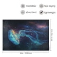 thumbnail image 4 of Wobogo Space Jellyfish Soft Cozy Fluffy Double Sided Blankets for Couch Sofa Chair Bed Camping Picnic Travel Lightweight Bed 60×90inch, 4 of 7