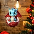 Clearance Hangs under 1 Christmas Cute Dinosaur Egg Pendant Mini Blue