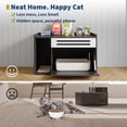 thumbnail image 3 of Danolapsi Cat Litter Box Enclosure, Hidden Litter Box Furniture, Dog Proof Hideaway Kitty Flip-down Opening Litter Box Cabinet, Indoor Wooden Cat Washroom, Pet House, 3 of 7