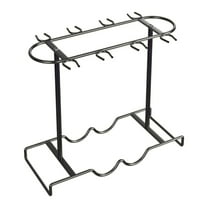 Wine Glass Holder Goblets Storage Rack Stemware Rack Holds 2 Bottles and 8 Glasses for Kitchen Countertop Home Bar