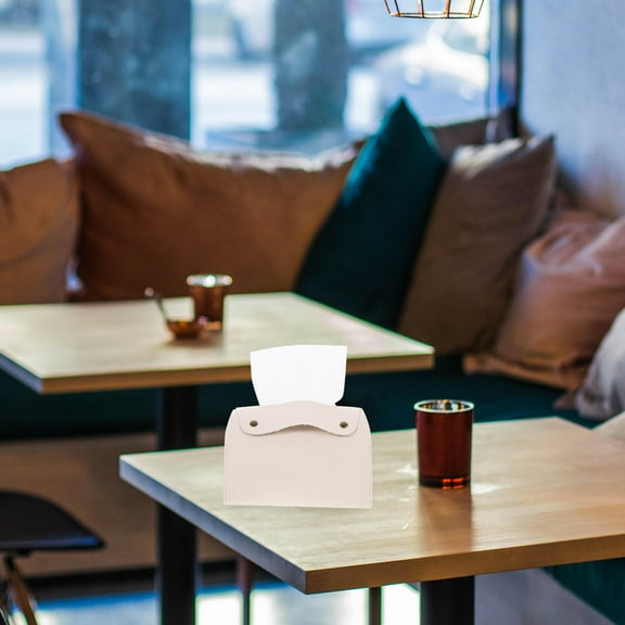 Masteelf Tissue Dispenser Napkin Dispenser Holder 18x10.8cm Beige