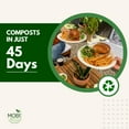 thumbnail image 5 of MOBI Ecoware Paper Plates, 100% Compostable-[10 Inch by 0.5" deep]-Heavy Duty Disposable Plate - (BPI Certified) -Eco-Friendly, Biodegradable Bagasse 10" Dinner Plates (25 Pack), 5 of 7