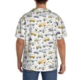 thumbnail image 5 of Fotbe Transport 1 print Short Sleeve Button Down Shirts for Men Casual Summer Beach Wrinkle Free Shirt-X-Large, 5 of 7