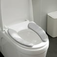 thumbnail image 4 of Hiroekza Toilet Seat Covers,Soft Warmer Toilet Seat Cushion Cover Thickened Toilet Seat Pad Two Piece Adhesive Rainproof Toilet Seat Cover Washable Toilet Seat Pad Reusable Clearance, 4 of 6