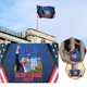 thumbnail image 3 of SGACAI Letrero de metal con la bandera estadounidense de la Casa Blanca de Donald 2024, 9 x 12, SS270, 3 of 6