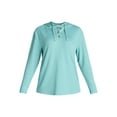 thumbnail image 3 of Time and Tru Women's Ribbed Tunic Hoodie, Sizes S-XXXL, 3 of 5