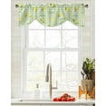 thumbnail image 4 of Checkered Letters Lemon Leaves Kitchen Curtains Balcony Adjustable Roman Blinds Small Short Curtain for Living Room, 4 of 6