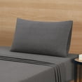 thumbnail image 4 of Mainstays Cotton Rich Extra Soft Jersey Bed Sheet Set, Twin-XL, Charcoal, 3 Pieces, 4 of 9