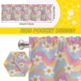thumbnail image 2 of Valance Curtains for Windows,Groovy Hippie Flowers and Rainbow Waves Semi Sheer Curtain Valance,Retro Daisies Window Valance Curtains,Short Rod Pocket Window Treatment for Kitchen Living Room 54"x18", 2 of 6
