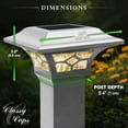 thumbnail image 4 of Classy Caps SLZ332W  Kingston White Dual Lighted Solar Post Cap ( 2PACK), 4 of 8