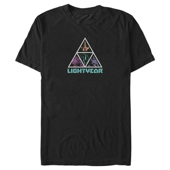 Men's Lightyear Triangle Logo  Graphic Tee Black 2X Large