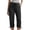 Black -AD04, variant on Cotton Linen Capri Pants for Women Petite Summer Pedal Capris 2026 Elastic High Waist Wide Leg Crop Trouser with Pockets Khaki S
