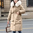 thumbnail image 2 of Vedolay Parka Jacket Women Padded Puffer Jacket Coat With Hood 2023 Khaki,M, 2 of 5