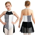 thumbnail image 6 of Aislor Girls Circus Clown Jumpsuit Halter Neck Sparkle Ballet Leotard Gymnastics Modern Dancewear White 12, 6 of 7
