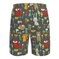 thumbnail image 6 of Naloa Cute Animal Forest Men's Beach Shorts, Surfing shorts, Swim trunks, Quick Dry Swim Trunks for Surfing Beach Fun - Small, 6 of 9