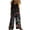 Black, variant on DeHolifer Women Cotton Linen Jumpsuits Casual Loose Summer Jumpsuit One Piece Print Outfits Sleeveless Wide Leg Pants Romper Yellow 2XL