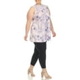 thumbnail image 2 of White Mark Women's Sleeveless Floral Pleated Tunic Top with Pockets, 2 of 6
