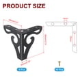 thumbnail image 2 of Uxcell Hollow Out Furniture Legs, Modern Metal Triangle Couch Feet Replacement Black 3.7 Inch, 2 of 5