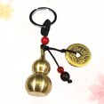 thumbnail image 2 of 1PC Brass Keychain Calabash Copper Pendant Car Auto Keychain Key Ring Organizer, 2 of 8