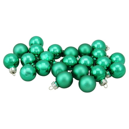 - Northlight 24 Piece 1 in. Shiny and Matte Mini Ball Ornament Set