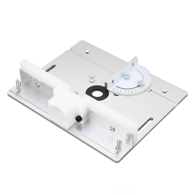 Router Table Insert Plate, Metal Router Flip Board Aluminum Woodworking Insert Base Plate Router Insert Plate Router Flip Plate with Angle Plate for Router Table Saw