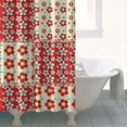 thumbnail image 4 of Pioneer Flower Floral Print Pattern Shower Curtain 84"x72" ,Bathroom Decorative Shower Curtains Set with 12 Hooks,Modern Waterproof Washable Shower Curtain, 4 of 6