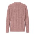 thumbnail image 4 of HAiming Women's Cable Knitted Sweater Casual Long Sleeve Crewneck Fall Winter Trendy Pullover Jumper Tunic Tops, 4 of 8
