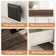 thumbnail image 6 of IDEALSOUL Nightstand, Bedside Table with Charging Station, White Farmhouse 3 Drawer Nightstand Rustic Night Stand End Tables for Bedroom Living Room, 6 of 11