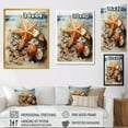 thumbnail image 4 of Designart "Starfish Sands in Orange and Blue II" Coastal Framed Wall Art - Coastal Orange Coastal Tropical Entryway Framed Wall Art Print, 4 of 6