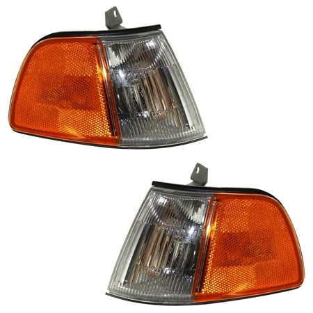 Pair Corner Light Compatible with 1990-1991 Honda Civic Base 1.5L (91) Base 1.5L (90) CX (90-91) SI 1.6L (90-91) DX D15B1 D16A6 D15B2 Halogen 34350-SH3-A11 34300-SH3-A11 HO2550104