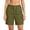 8# Army Green, variant on Bermuda Shorts for Women Petite Summer Quick Dry Cargo Shorts with Pockets Outdoor Elastic Waist Knee Length Pull On Hiking Shorts Brown M